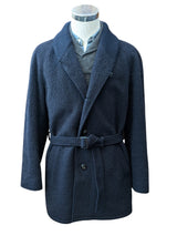 Vintage Odermark Shawl Coat L/XL Dark Blue Llama/Wool