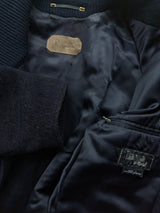 Vintage Odermark Shawl Coat L/XL Dark Blue Llama/Wool