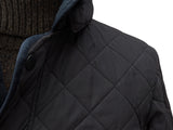 Barbour Coat L/XL Soft Navy Microfibre Padded Polar Quilt Polyester