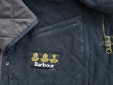 Barbour Coat L/XL Soft Navy Microfibre Padded Polar Quilt Polyester