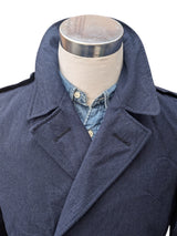 Vintage British RAF DB Coat S/M 38 Navy Blue Wool