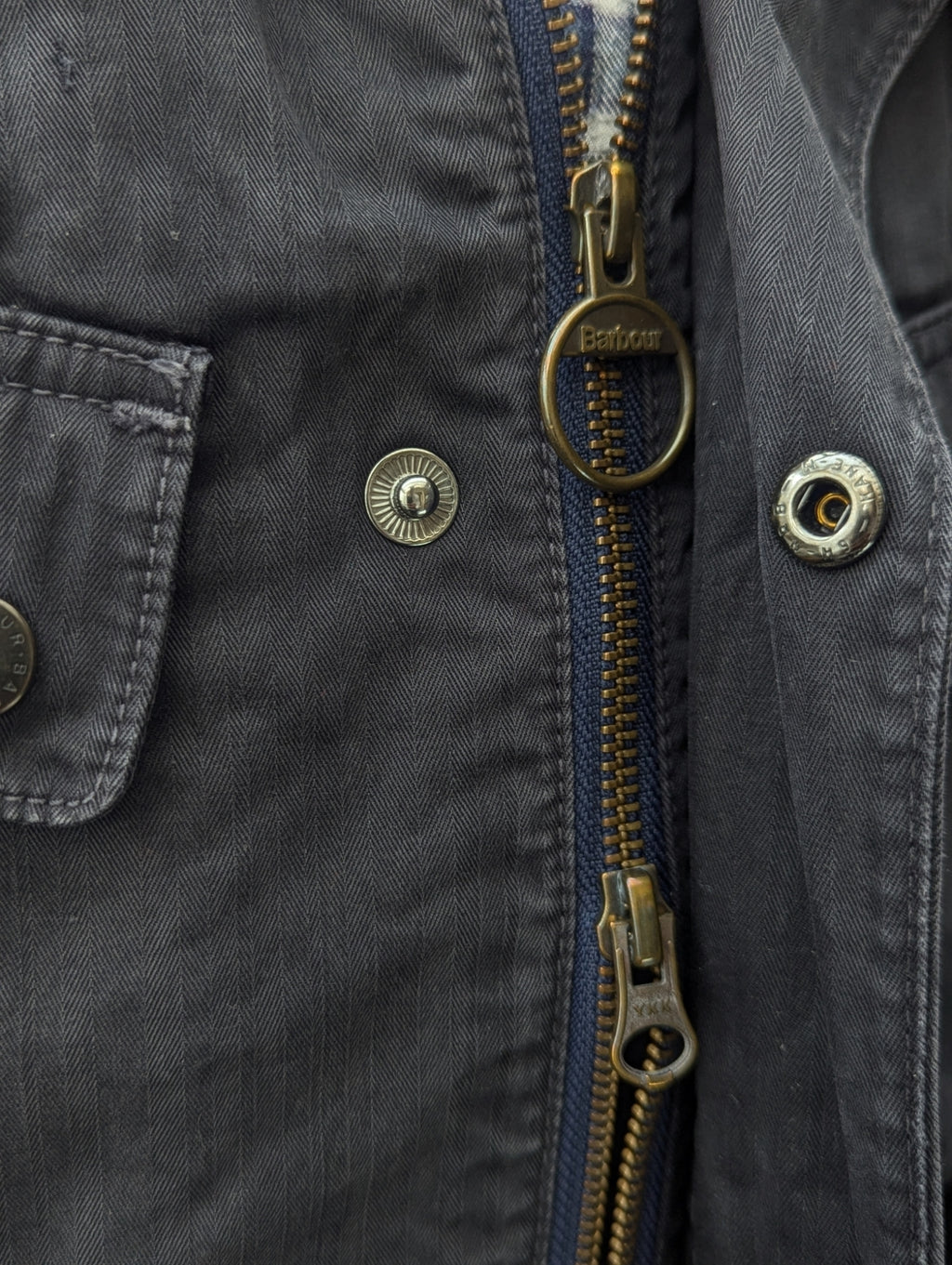 Barbour Field Jacket XS/S Slim Navy Blue Cotton – eHABERDASHER