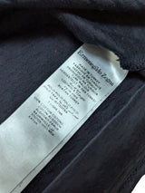 Zegna Knit Polo L Navy Blue Cotton