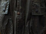 Barbour Coat M/L 40 Olive Green Border Waxed Cotton