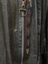 Barbour Coat M/L 40 Olive Green Border Waxed Cotton