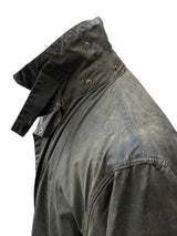 Barbour Coat M/L 40 Olive Green Border Waxed Cotton