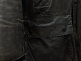 Barbour Coat M/L 40 Olive Green Border Waxed Cotton