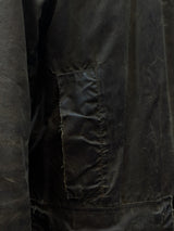 Barbour Coat M/L 40 Olive Green Border Waxed Cotton