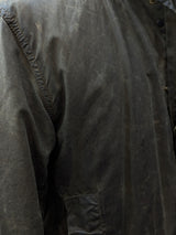 Barbour Coat M/L 40 Olive Green Border Waxed Cotton