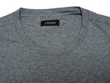Zegna Tee Shirt L Grey Logo Cotton