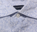 Zegna Shirt M Blue/White Linen/Cotton