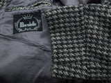 Vintage Maculette England Balmacaan Raglan Coat 40/42R Grey Check Wool Tweed