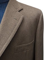 Vintage Chester Barrie Coat 42R Camel Herringbone Wool