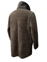 Vintage D.T. Bayliss & Son England Lamb Shearling Coat XL Brown DB