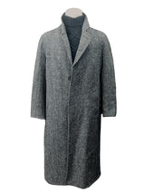 Vintage St. Michael British Raglan Balmacaan Coat L/42R Grey Herringbone Tweed