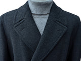 Vintage Burton Crombie Belted DB Great Coat XL 43/44R Charcoal Heavy Wool