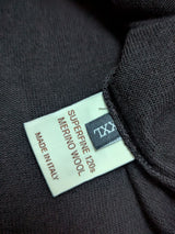 Thom Sweeney Turtleneck Sweater XXL Navy Merino Wool