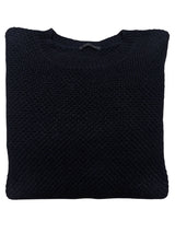 Pal Zileri Sweater L/52 Navy Blue Chunky Wool