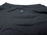 Zegna Tee Shirt L Gunmetal Grey Textured Logo Cotton