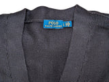 Ralph Lauren Cardigan L Black Varsity Letterman Cotton
