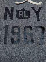 Ralph Lauren Hoodie Sweatshirt M Grey RL NYC 1967 Cotton/Polyester