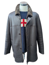 Verri Nappa Shearling Coat L/52 Dark Brown Leather