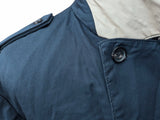 Next British Millerain DB Trench Coat M Navy Cotton