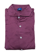 Barba Napoli Shirt L Burgundy Cotton Jersey