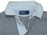 Ralph Lauren Vintage Rugby Shirt M Gym Grey Full Fit