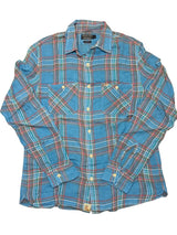 Ralph Lauren Shirt M/L Soft Turquoise Plaid Cotton