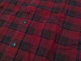 Ralph Lauren Shirt M Dark Red Plaid Cotton Flannel
