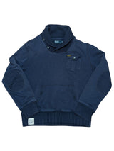 Ralph Lauren Vintage Shawl Sweatshirt M Blue Cotton