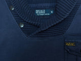 Ralph Lauren Vintage Shawl Sweatshirt M Blue Cotton