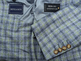 Benjamin Reda Sport Coat Spring Green Blue Check Soft Shoulder Wool