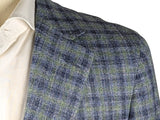 Benjamin Reda Sport Coat Spring Green Blue Check Soft Shoulder Wool