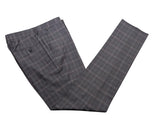 Benjamin Cerruti Suit Grey w/Burgundy Plaid Wool