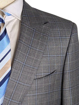 Benjamin Reda Suit Grey w/Blue Plaid Wool