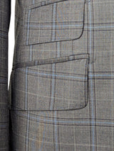 Benjamin Reda Suit Grey w/Blue Plaid Wool