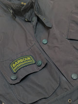 Barbour Belted Jacket M Black Featherweight Waterproof Polyester