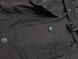 Barbour Belted Jacket M Black Featherweight Waterproof Polyester