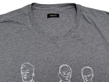Zegna Tee Shirt XL Mid Grey Posse Graphic Cotton