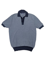 Pal Zileri Knit Polo M/50 Navy/White Striped Cotton
