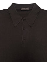 Chester Barrie Knit Polo S Black Cotton