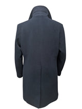 Vintage Harry British DB Long Pea Coat M/40R Navy Blue Wool