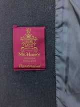 Vintage Harry British DB Long Pea Coat M/40R Navy Blue Wool