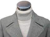 Vintage Shannon Irish Tweed Long Peacoat 42R Mid Grey Wool