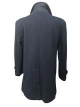 Vintage Greenwoods British DB Long Peacoat L/42 Navy Blue Wool