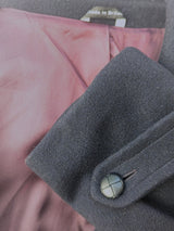 Vintage Greenwoods British DB Long Peacoat L/42 Navy Blue Wool