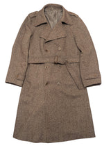 Vintage DB Raglan Balmacaan Coat S 36/38R Light Brown Herringbone Tweed Wool