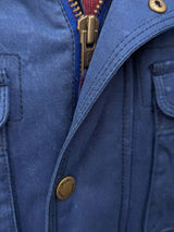 British Millerain Boden Jacket S Royal Blue Padded Cotton